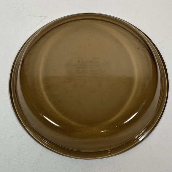 PYREX #209 Pie Pan Plate Dish 9" AMBER Glass ~Made in USA - Picture 5 of 7